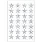 Sticker 28 Sterne Glitter silber, 1 Bogen