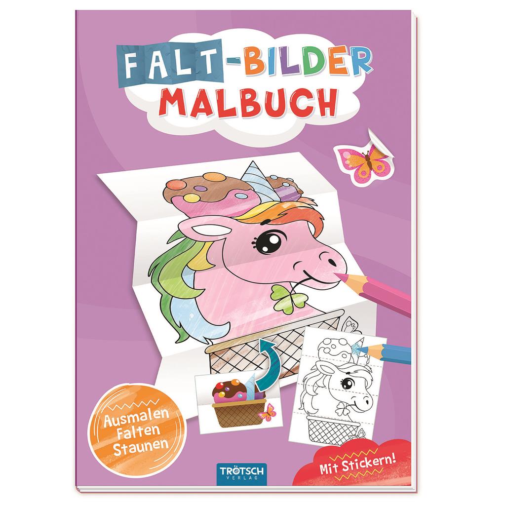 Faltbilder-Malbuch "Einhorn"