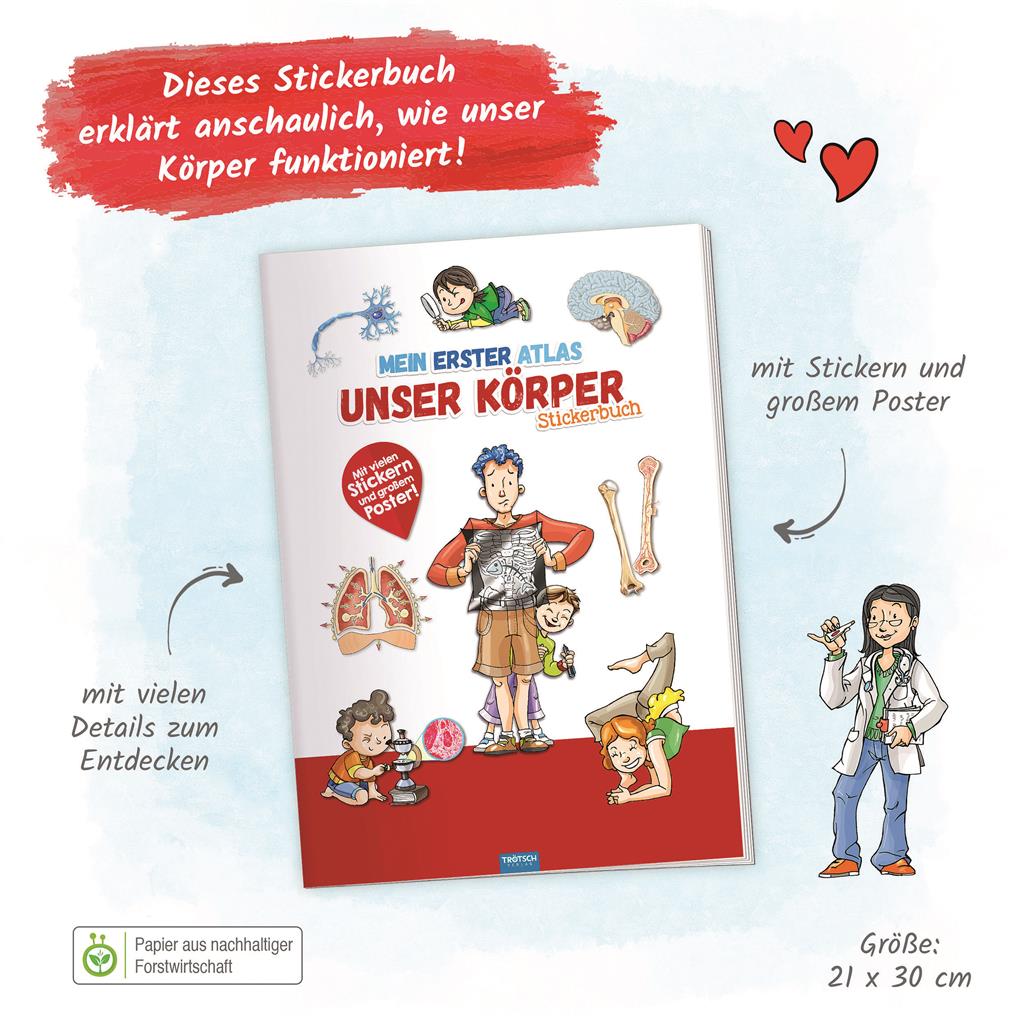 Stickerbuch "Mein erster Atlas Unser Körper"