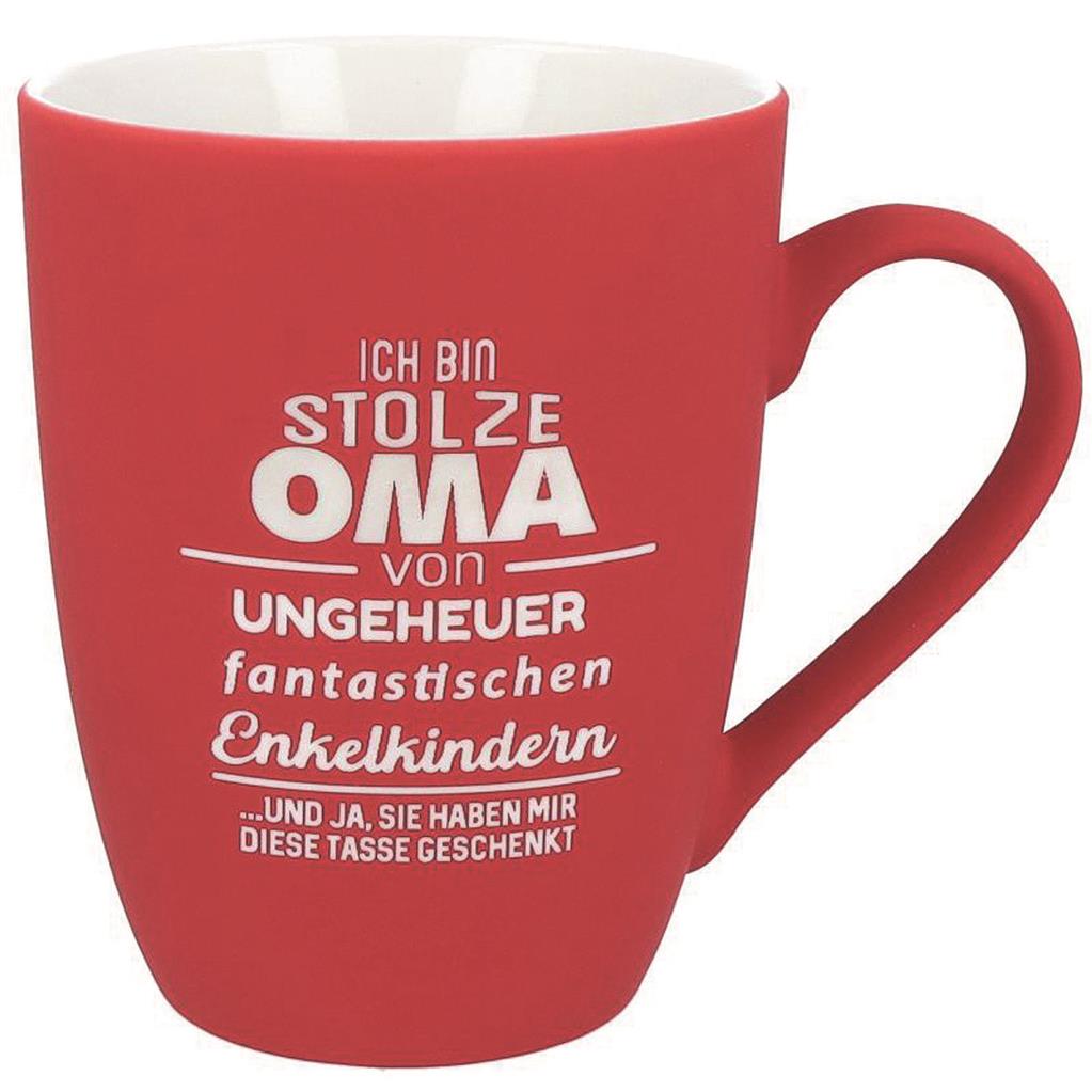 Soft-Touch Tasse "Ich bin stolze Oma"