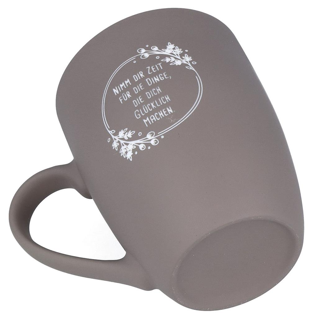 Soft-Touch Tasse "Nimm Dir die Zeit..."