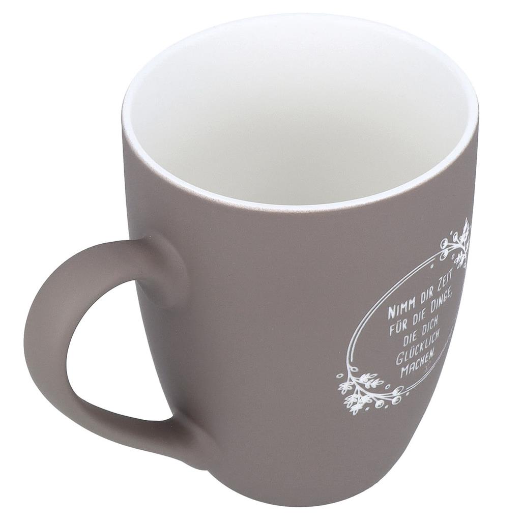 Soft-Touch Tasse "Nimm Dir die Zeit..."