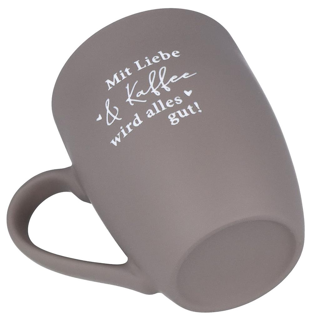 Soft-Touch Tasse "Mit Liebe & Kaffee"