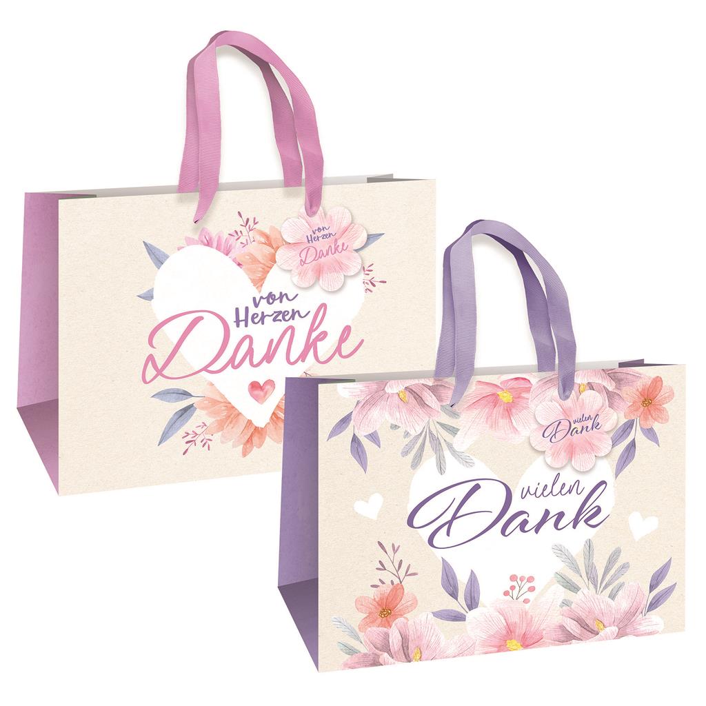 Geschenktasche "Danke" mittel quer