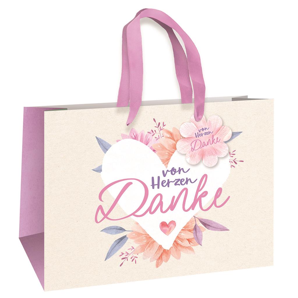 Geschenktasche "Danke" mittel quer