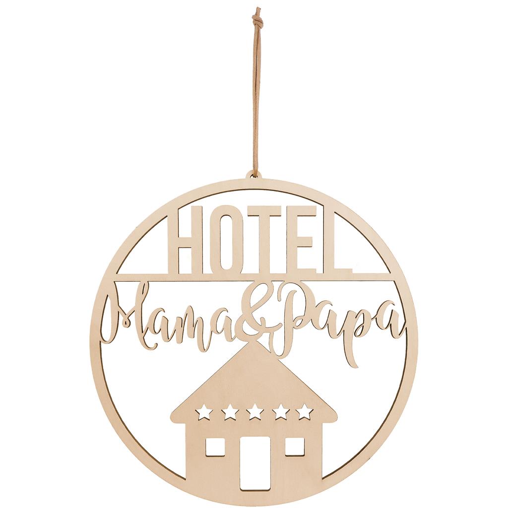 Mini Deko-Loop "Hotel Mama & Papa", 15cm