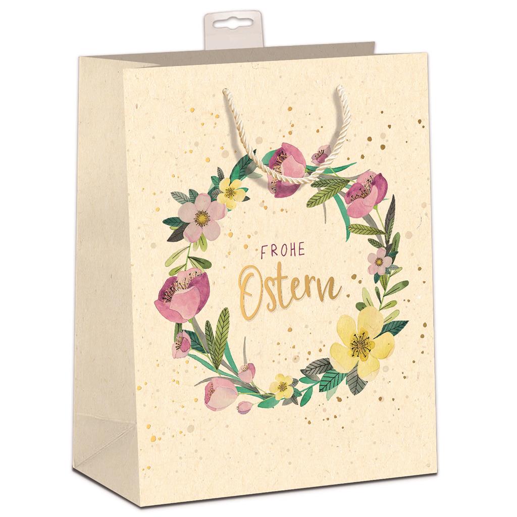 Geschenktasche "Ostern Blumen" mittel