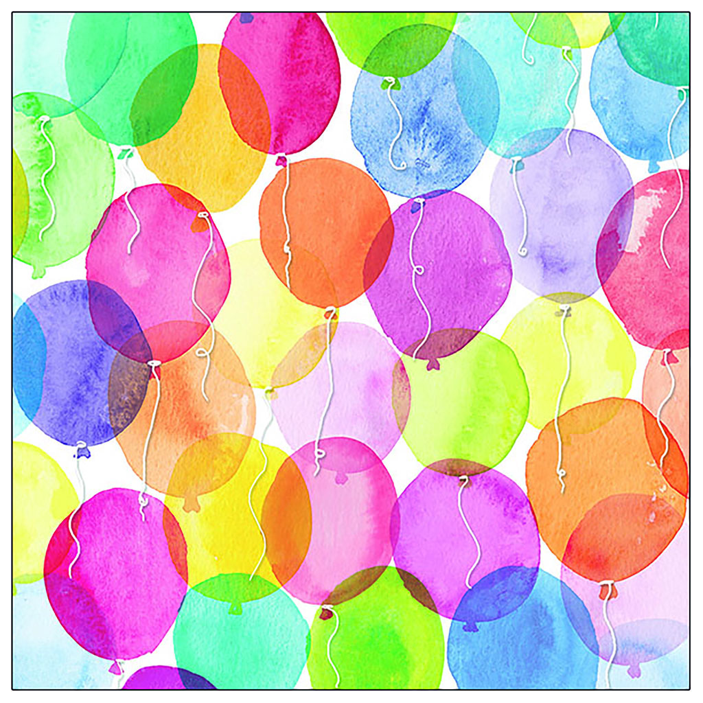 Servietten 20er Aquarell Balloons, 33cm