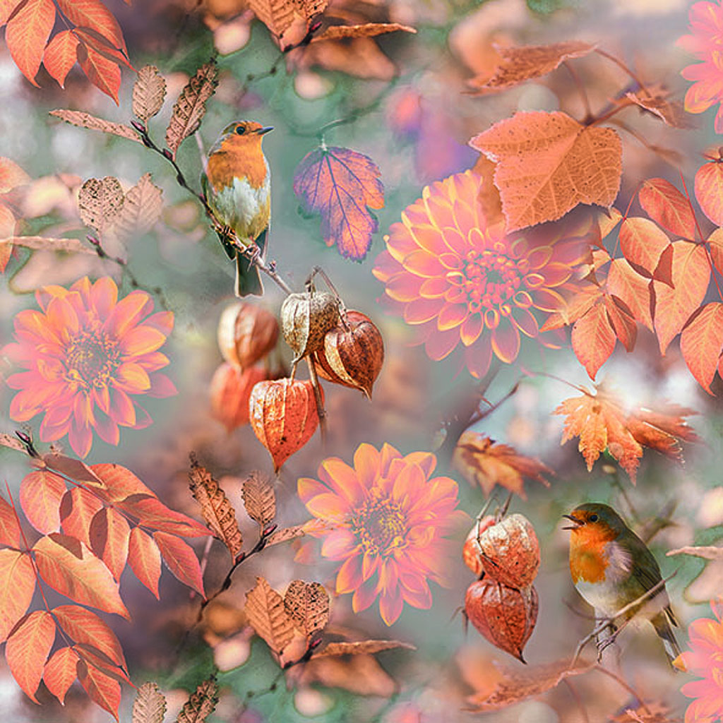 Servietten 20er Oranger Herbst, 33cm
