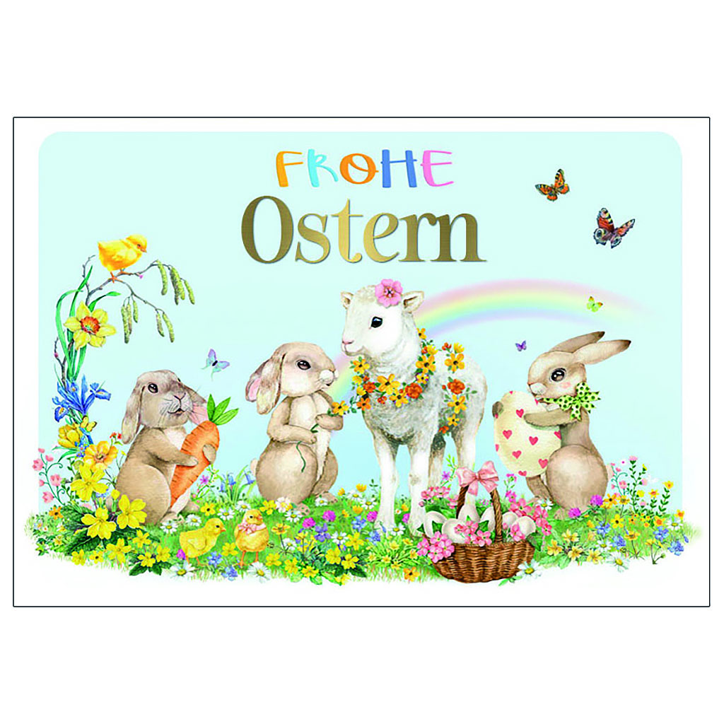 Bil. Ostern Lamm mit Hasen