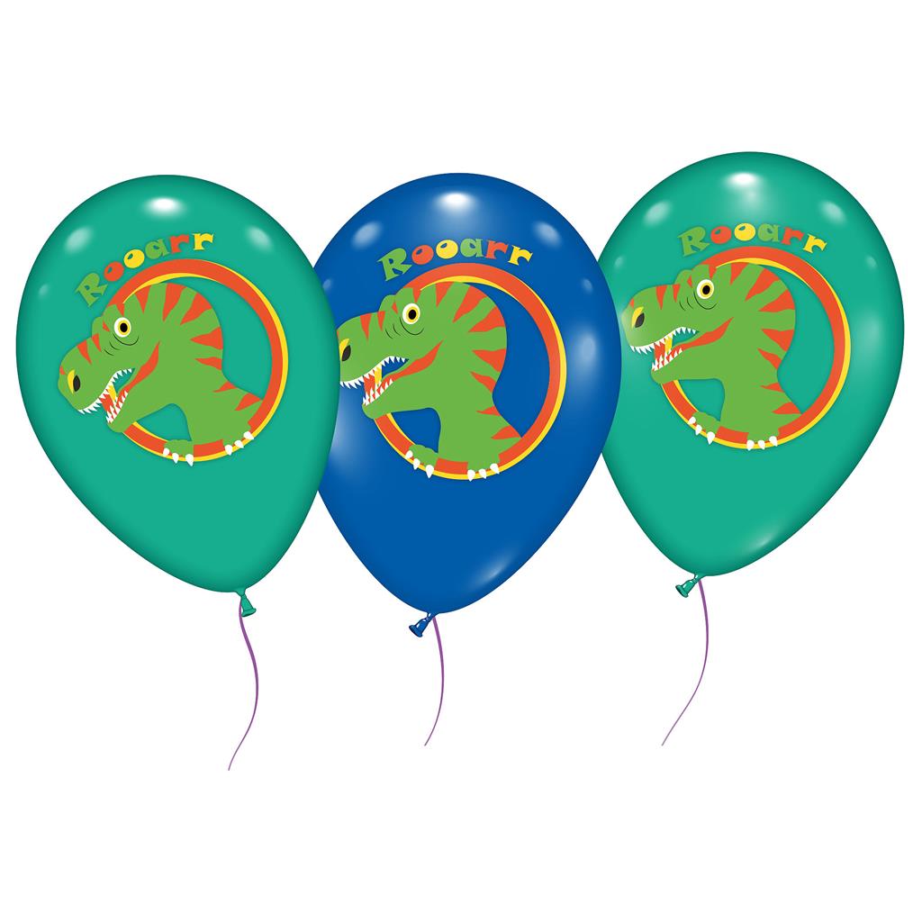 Luftballons Dino 6er