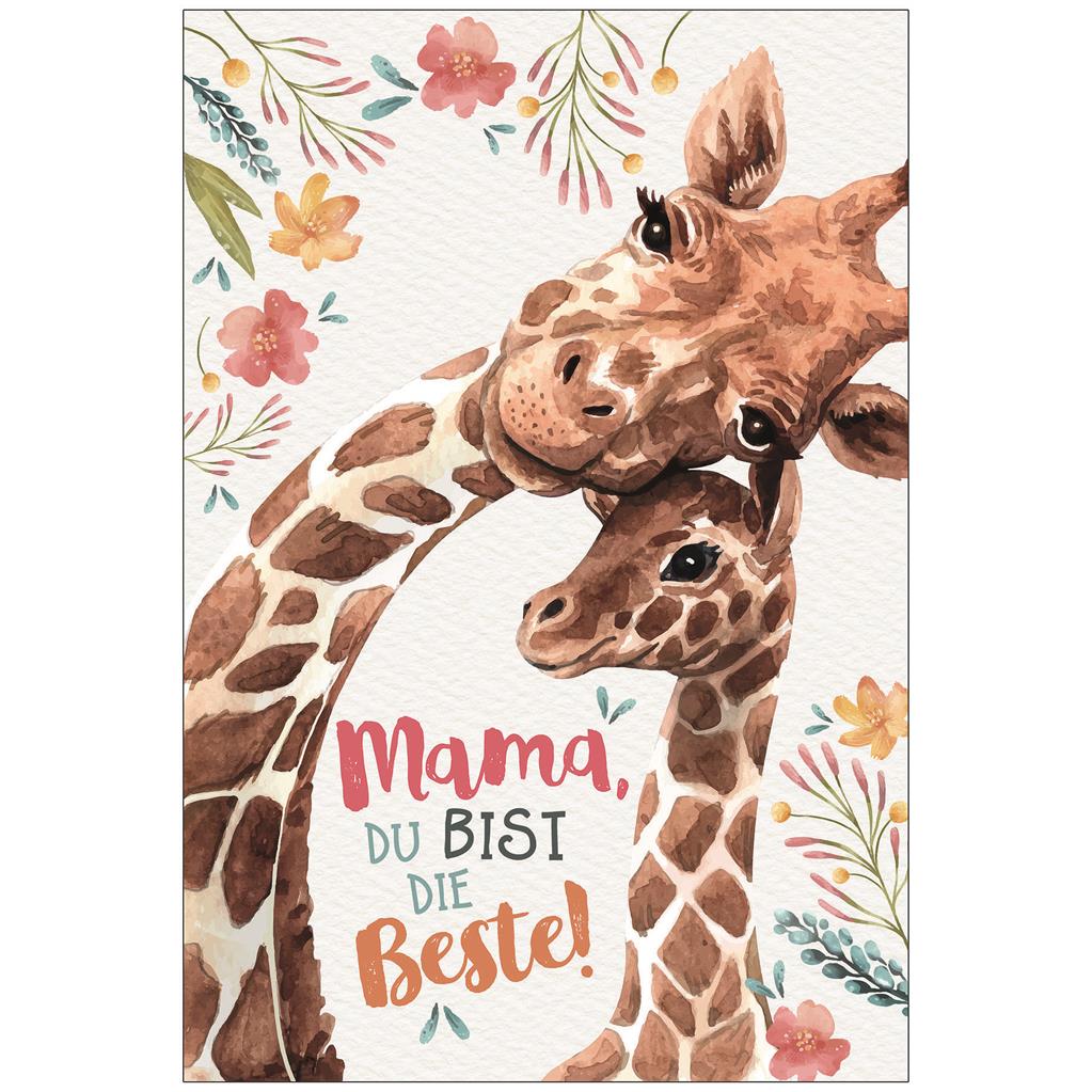 Bil. Muttertag Giraffen "Mama Du ..."