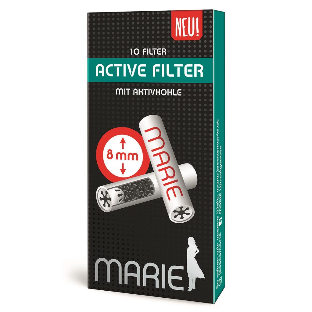 MARIE Active Filter Aktivkohle 8mm, 10 Stück