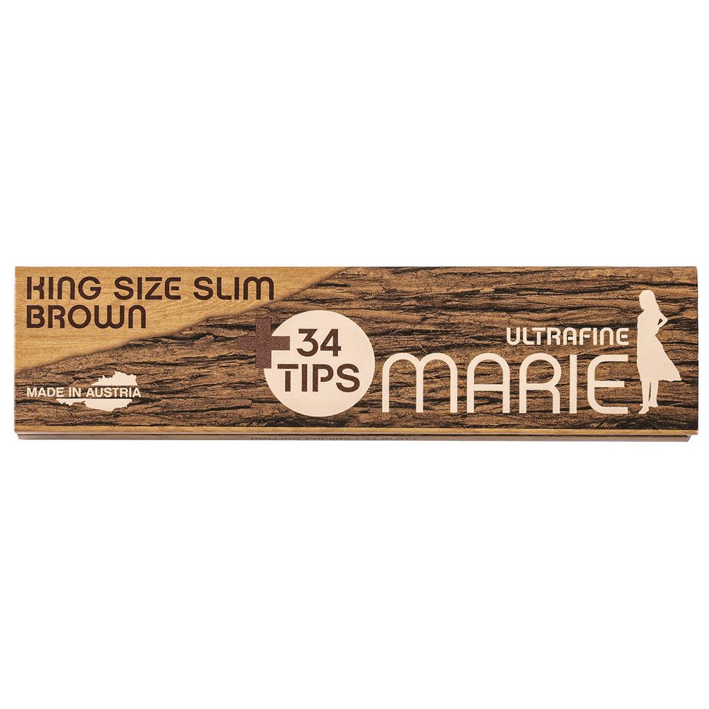 MARIE King Size Slim + Tips Brown