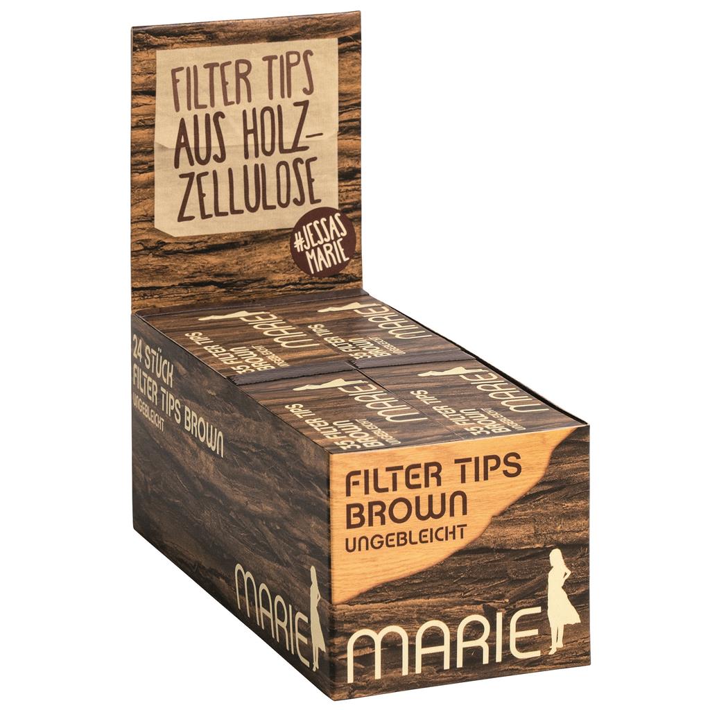 MARIE Brown Filter Tips, 35 Blatt