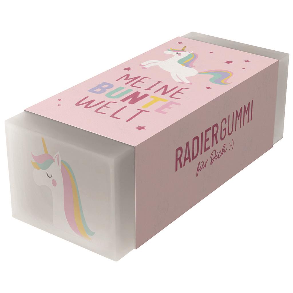 Radiergummi Einhorn rosa, 22x52mm