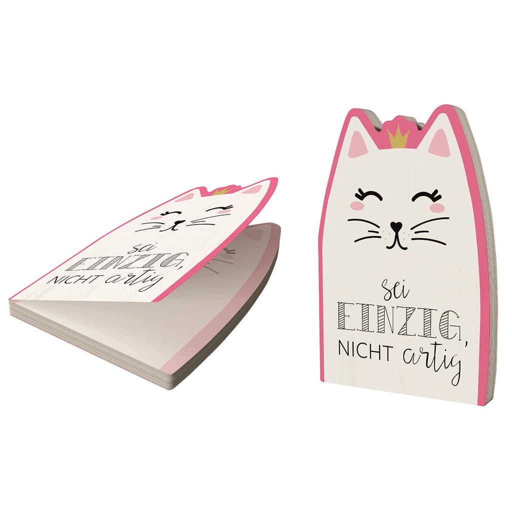 Notizblock Katze 12x8cm