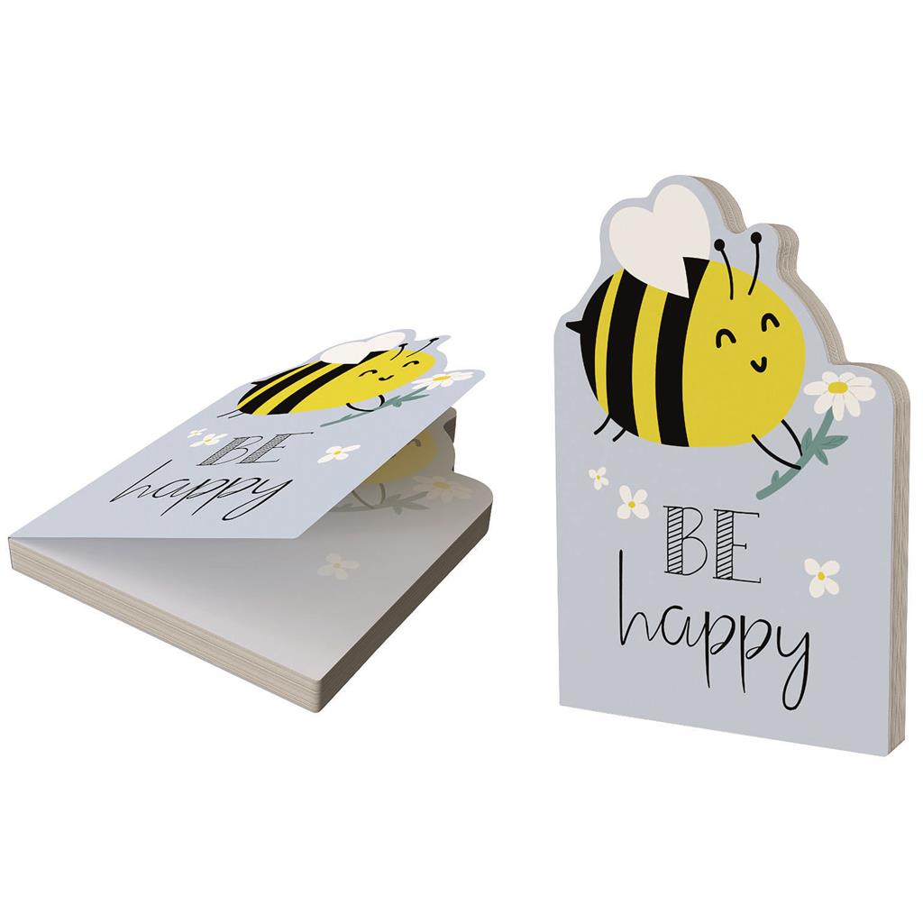 Notizblock Be happy 12x8cm