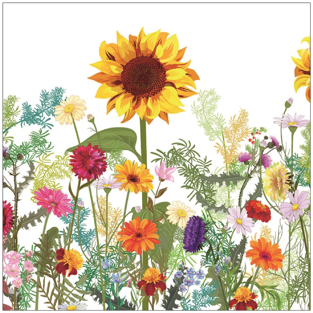 Servietten 20er Wild Sunflower, 33cm