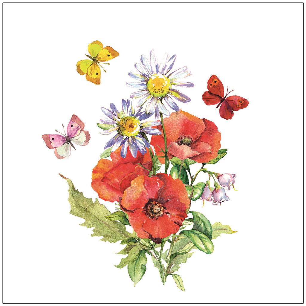 Servietten 20er Wild poppy, 33cm