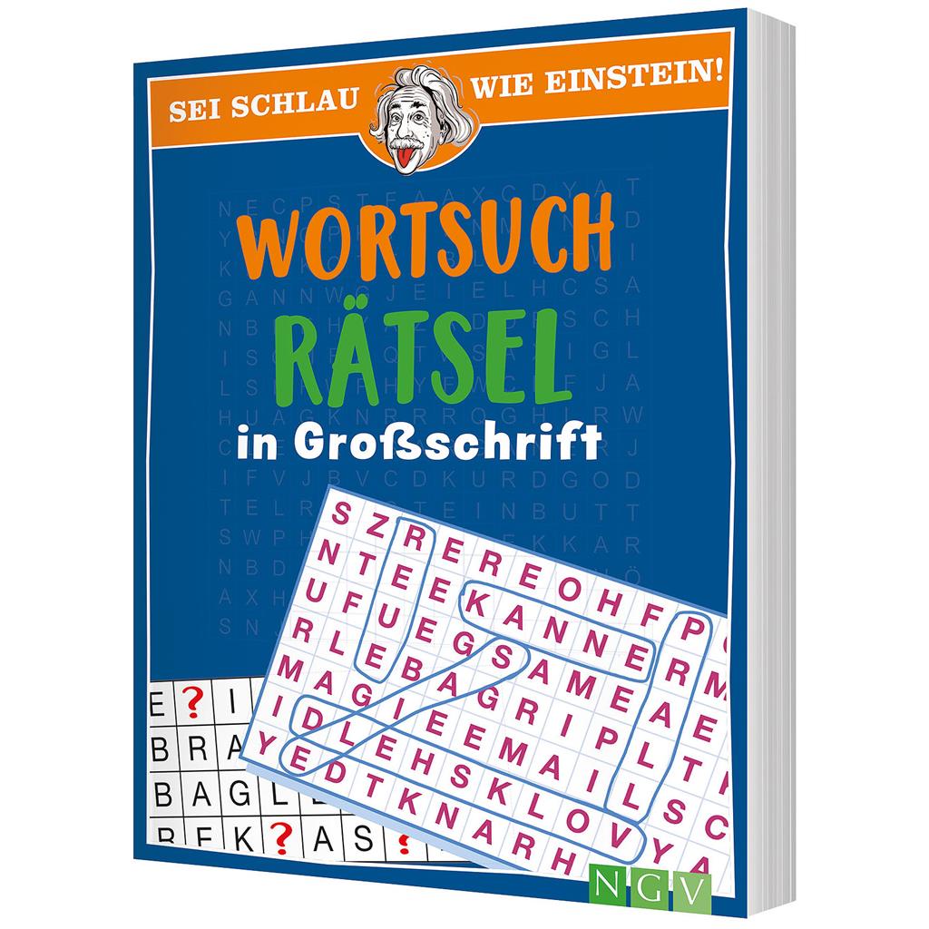 Wortsuchrätsel in Großschrift, 144 Seiten