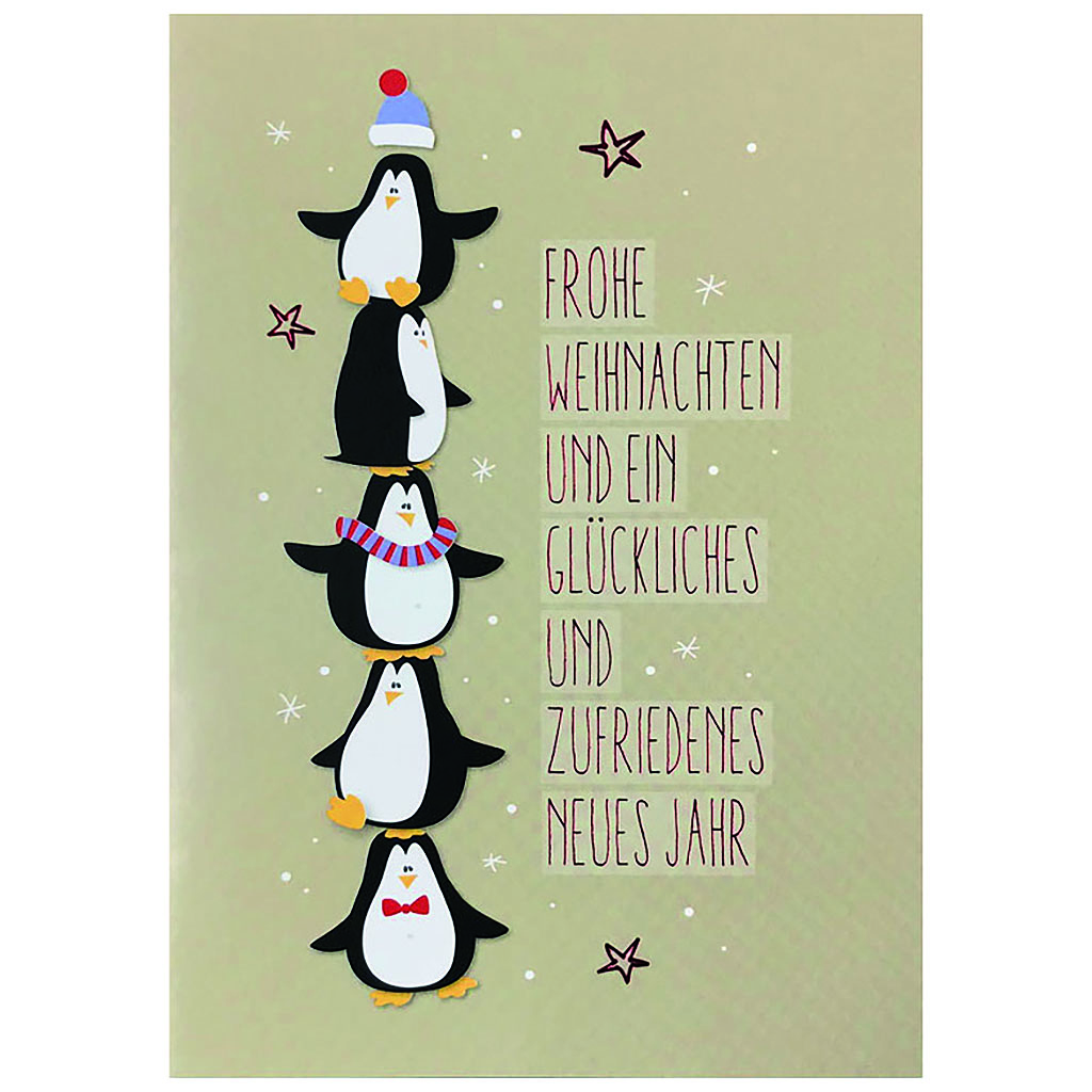 Bil. Weihnachten Pinguine