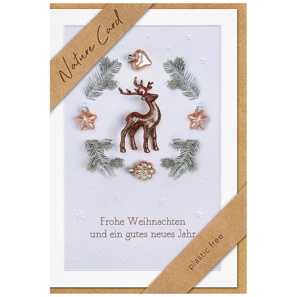 Bil. Nature Card Weihnachten Hirsch