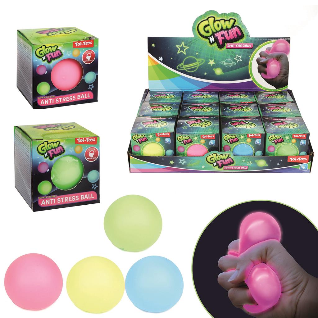 Quetsch-Ball Fluoreszierend 6 cm