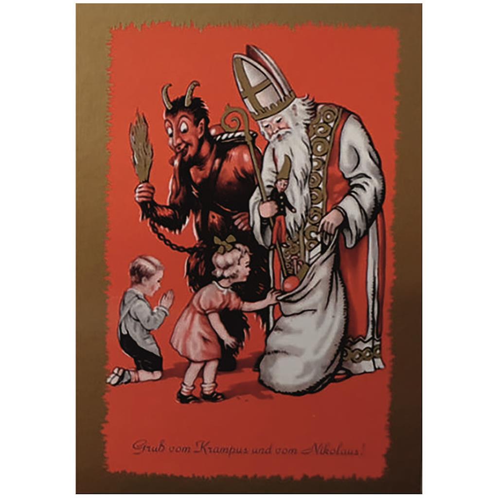 Postkarten Nikolaus und Krampus