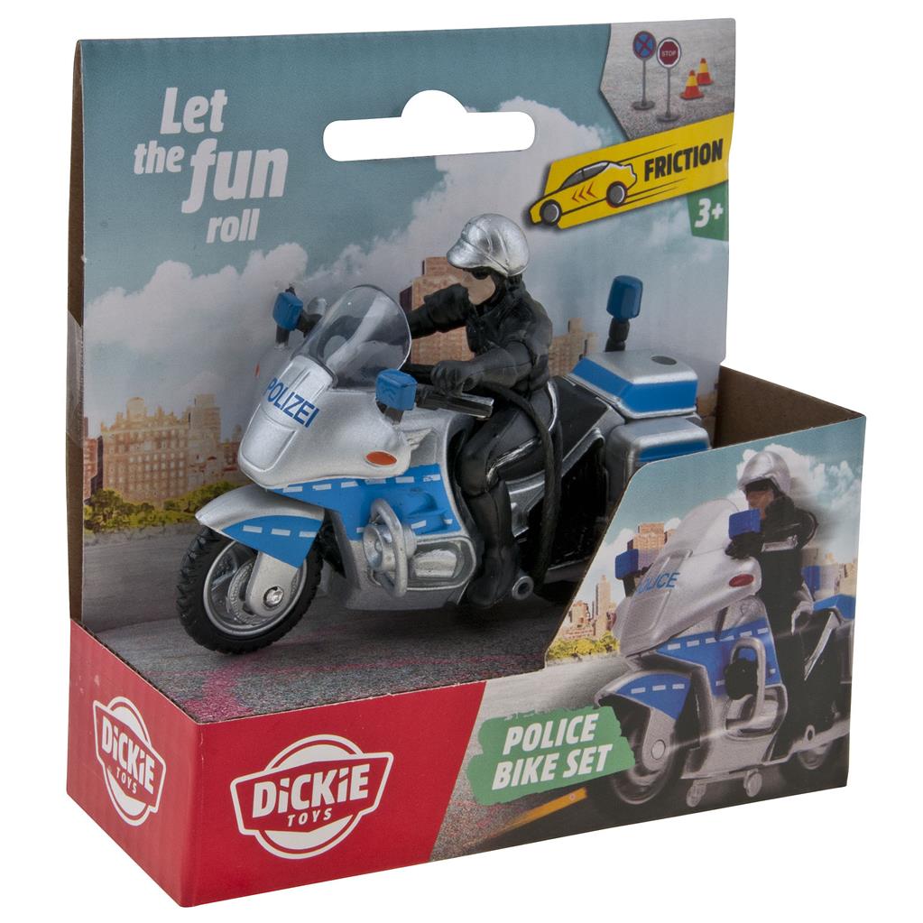 Polizei-Motorrad mit Zubehör 10cm