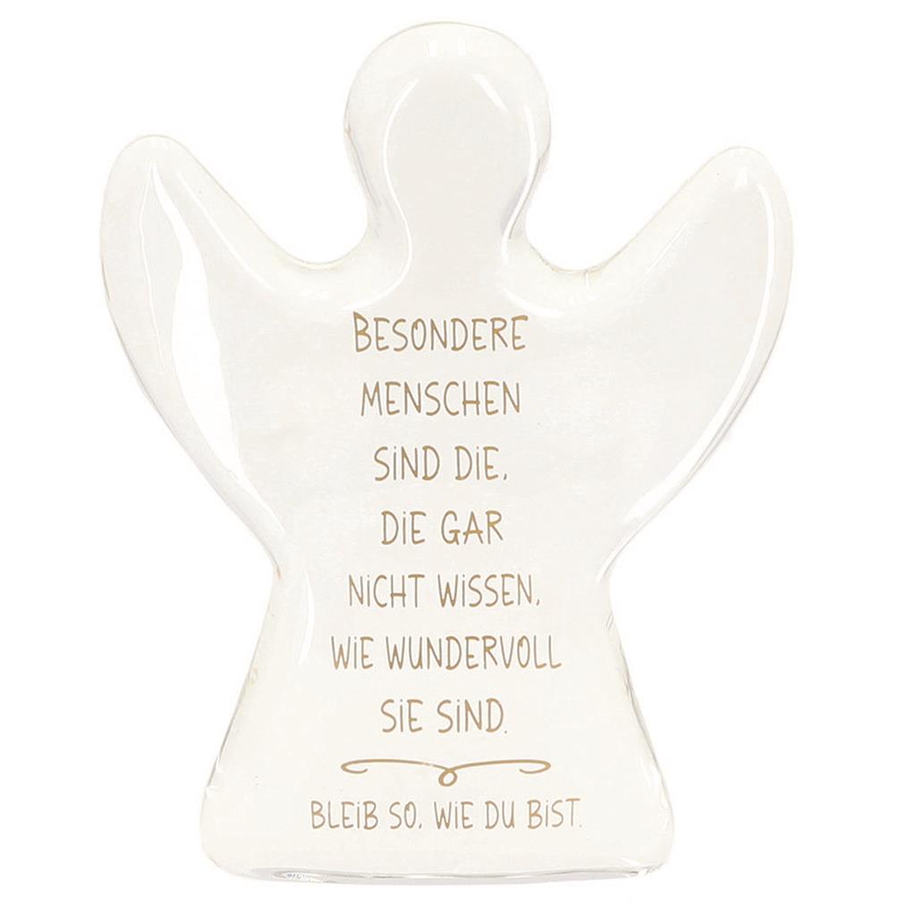 Glasengel mit Spruch 14,5cm