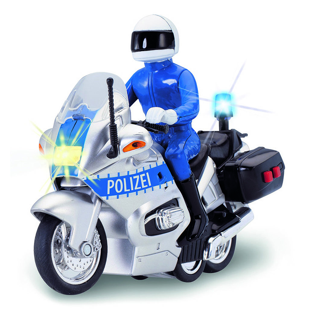 tolles Polizeimotorrad mit Licht Blaulicht Polizei Motorrad Sound und Sirene 