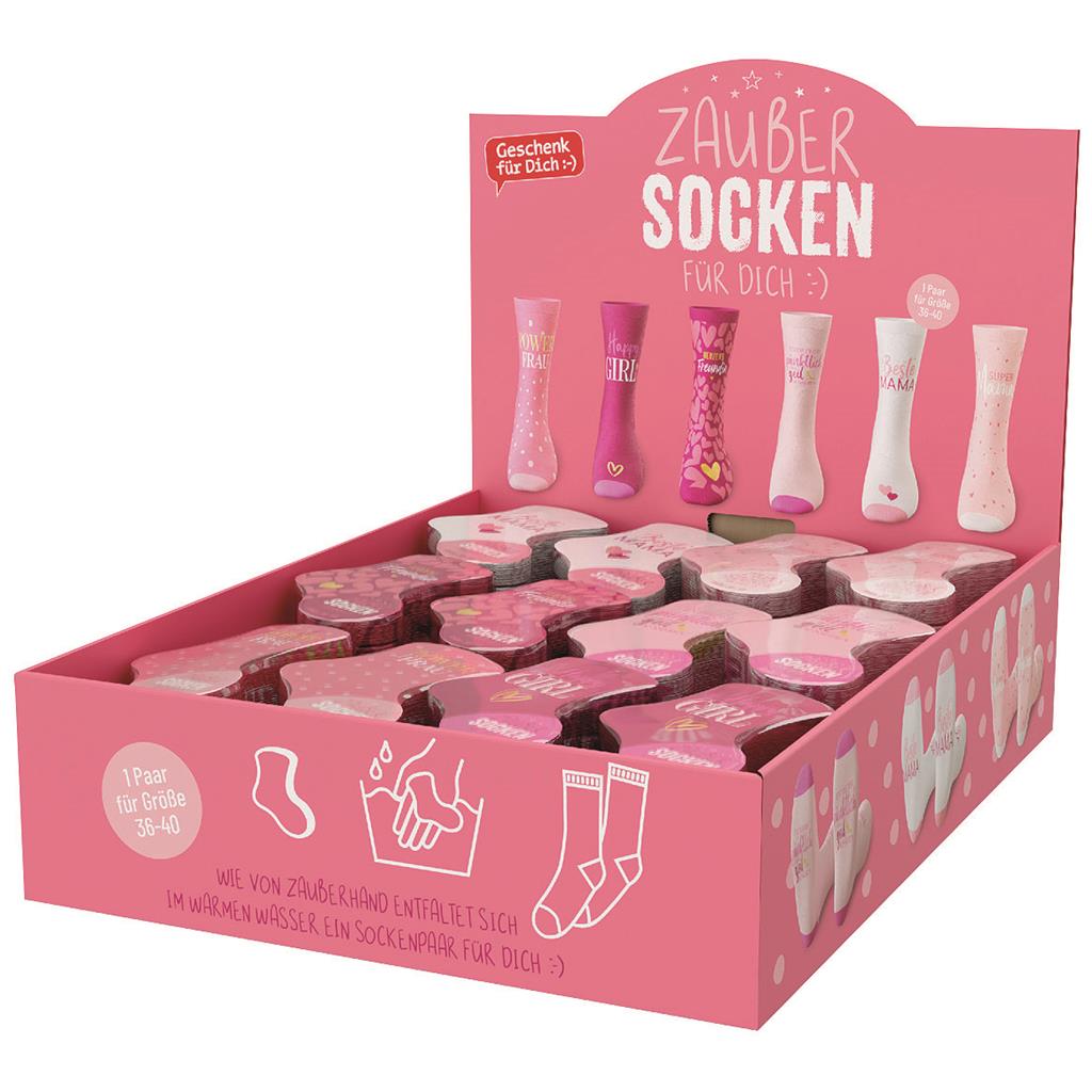 Zaubersocken Paket 6x4, Mädels