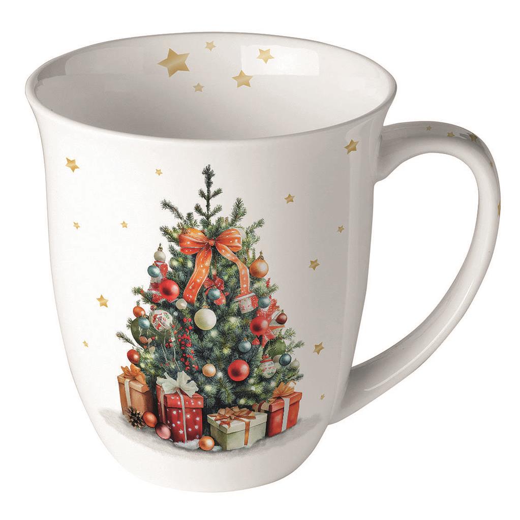Becher 400ml, "Decorated Christmas tree"