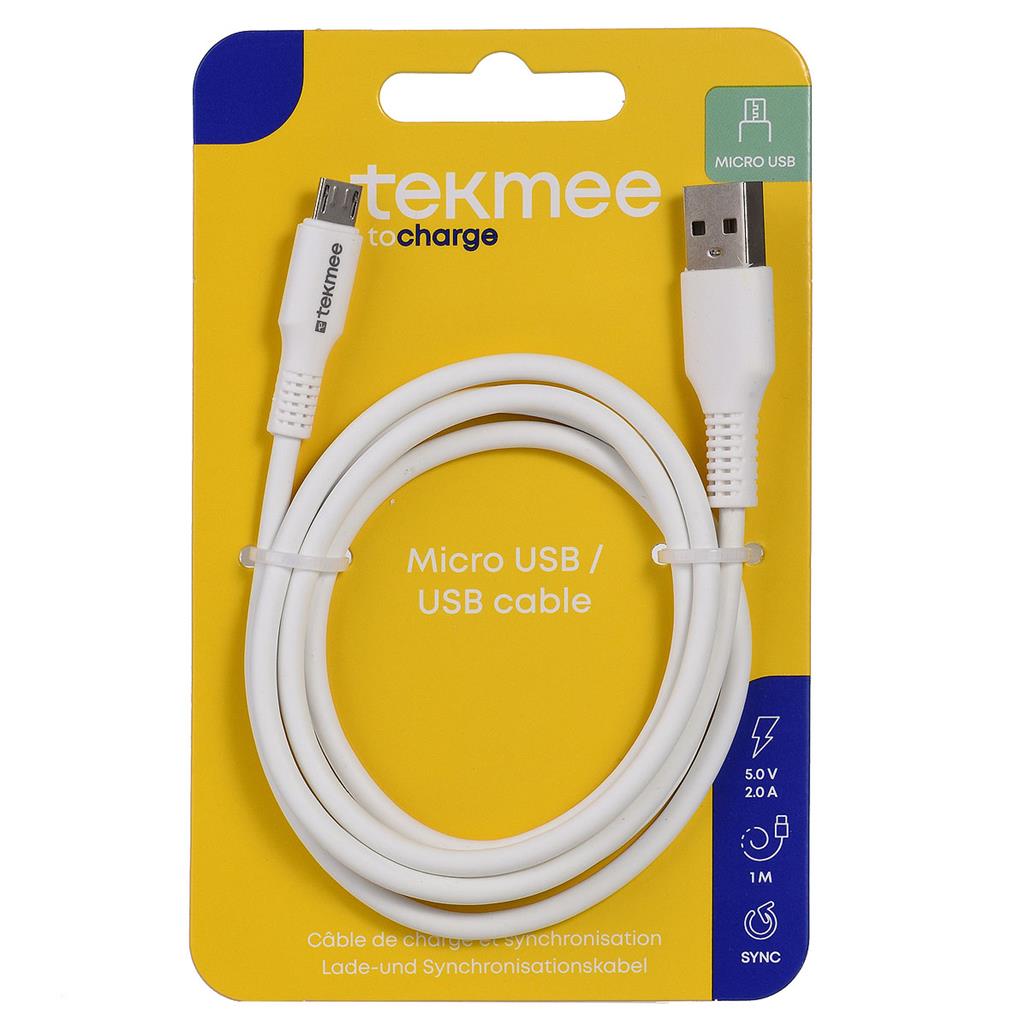 TEKMEE Ladekabel 1m Micro USB / USB