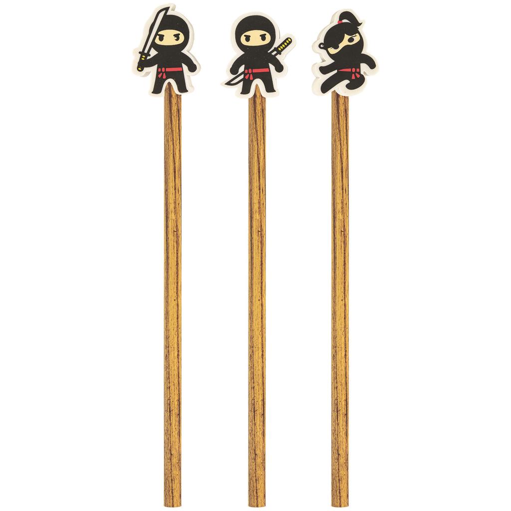 Bleistift mit Radiergummi "Ninja"