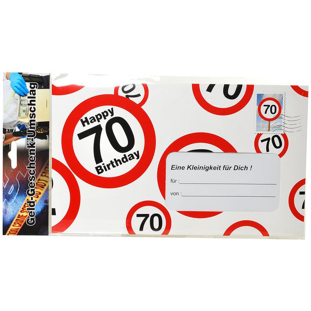 Umschlag für Geldgeschenk "70"