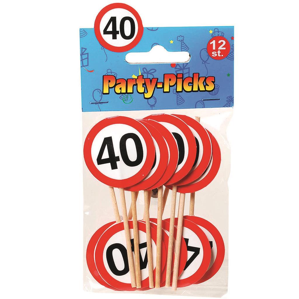 Party-Picks "40", 12-teilig