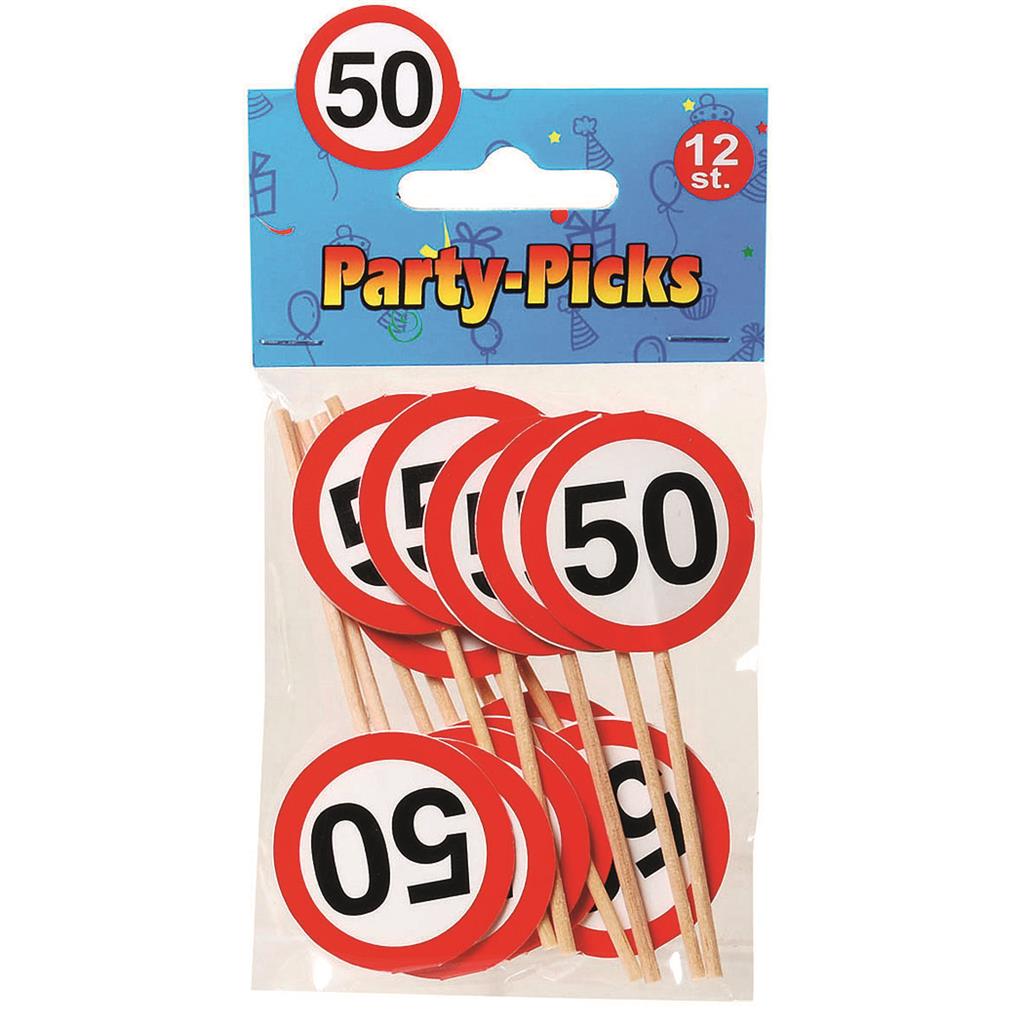 Party-Picks "50", 12-teilig