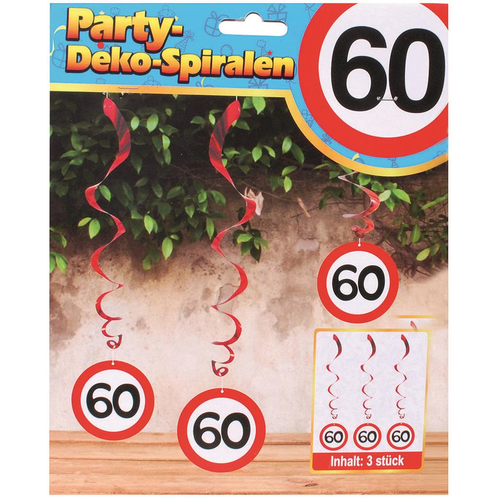 Party-Spiralen "60" 3-teilig