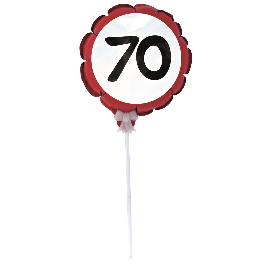 Ballon selbstaufblasend "70" 3-teilig