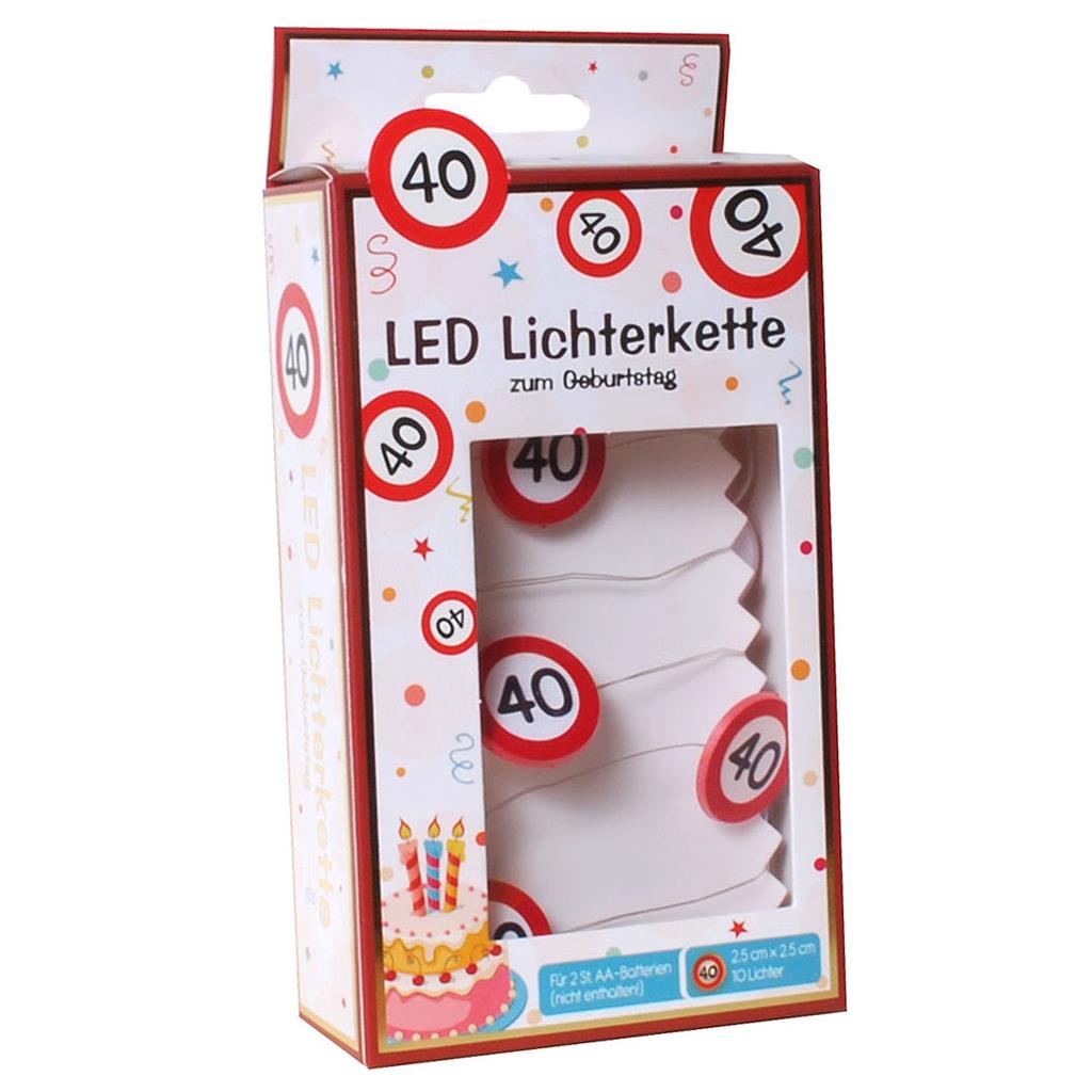 LED-Lichterkette "40", 10 Lichter