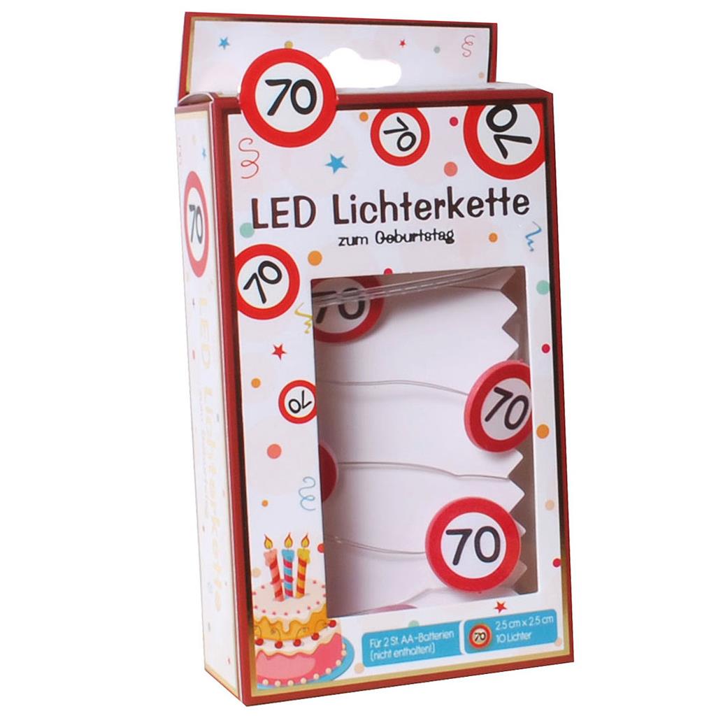 LED-Lichterkette "70", 10 Lichter