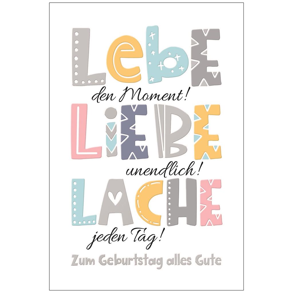 Bil. Geburtstag Lebe, Liebe, Lache