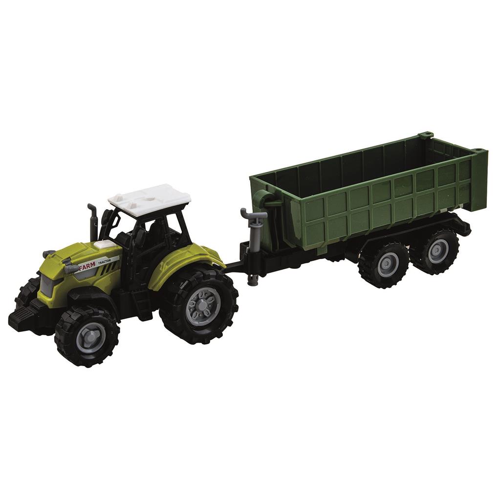 2-Play Traktor mit Anhänger + Licht + Sound, 27cm 3ass