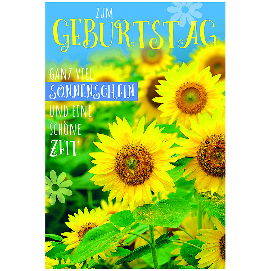 Bil. Geburtstag Sonnenblumenfeld