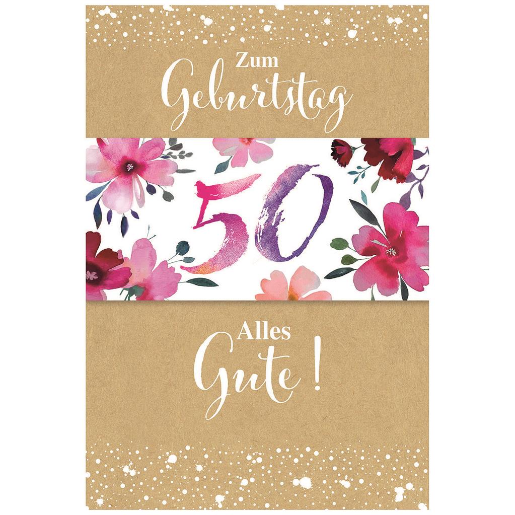 Bil. Geburtstag 50 Blumenbordüre