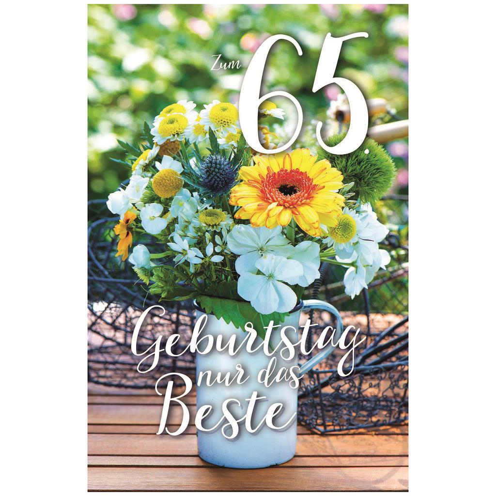 Bil. Geburtstag 65 Blumen