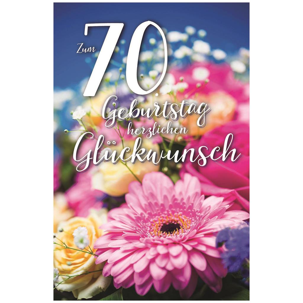 Bil. Geburtstag 70 Blumen