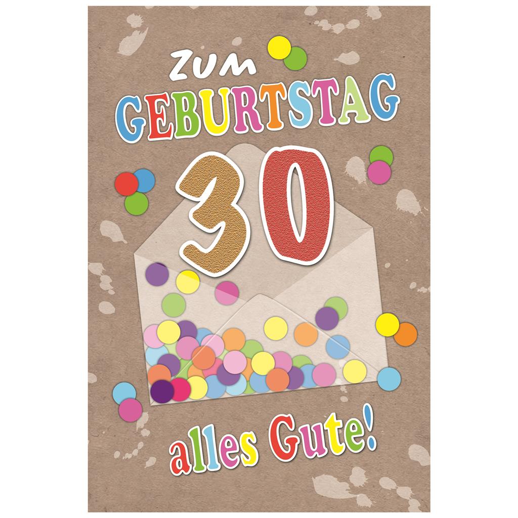 Bil. Geburtstag 30 Konfetti